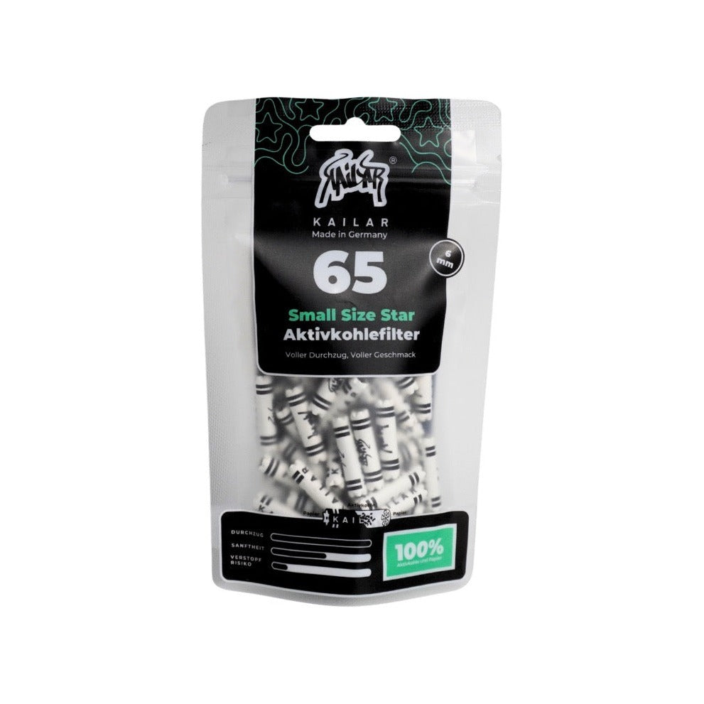 Kailar Star Aktivkohlefilter Ø 6 mm – White (Pack of 65) Hauptansicht