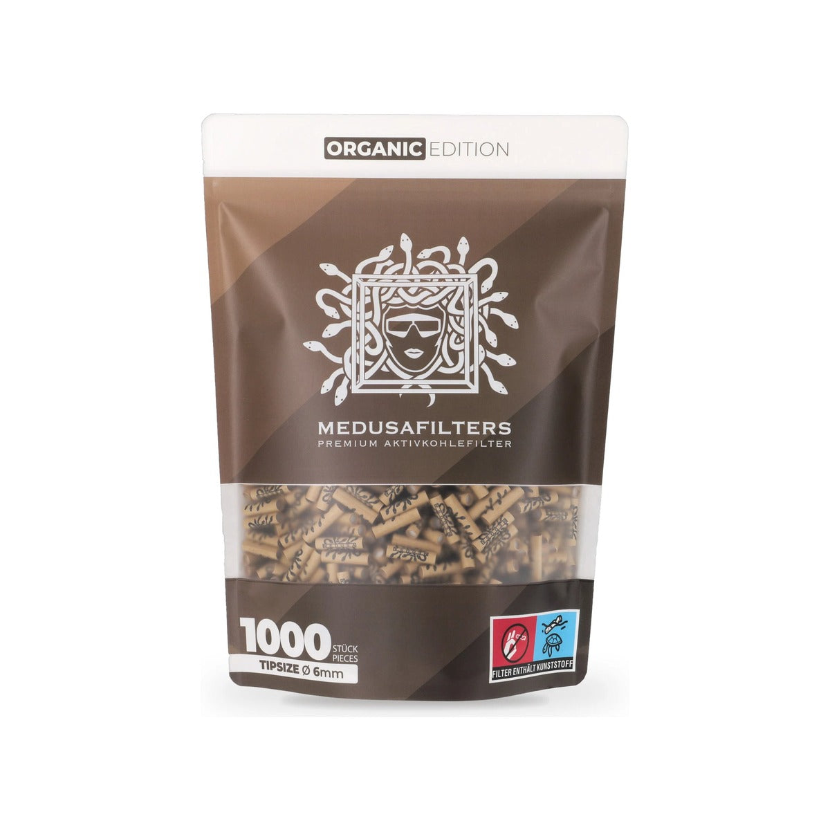 Medusa Aktivkohlefilter Ø 6 mm – 1000 Stück – Organic (1000 Stück) Hauptansicht