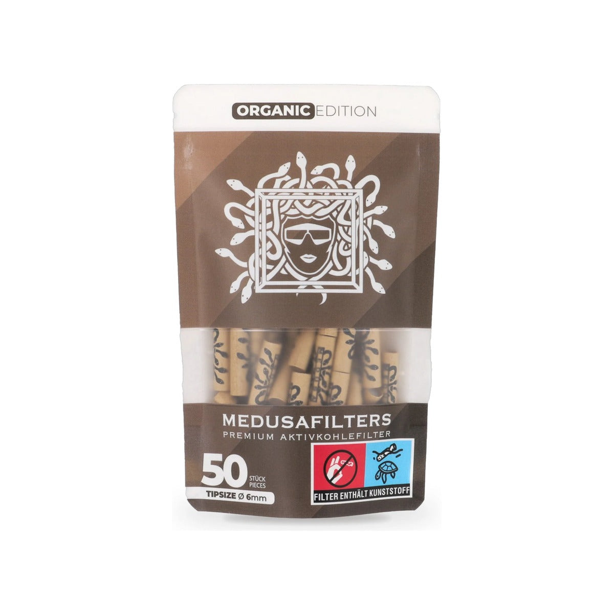Medusa Aktivkohlefilter Ø 6 mm – 50 Stück – Organic (Pack of 50) Hauptansicht