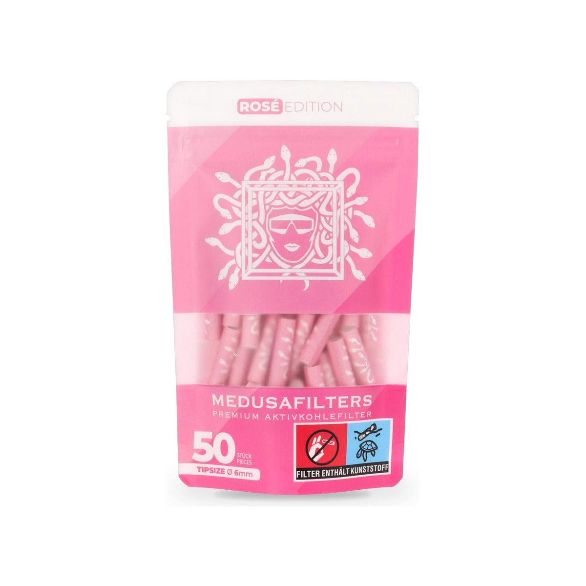 Medusa Aktivkohlefilter Ø 6 mm – 50 Stück – Rose (Pack of 50) Hauptansicht