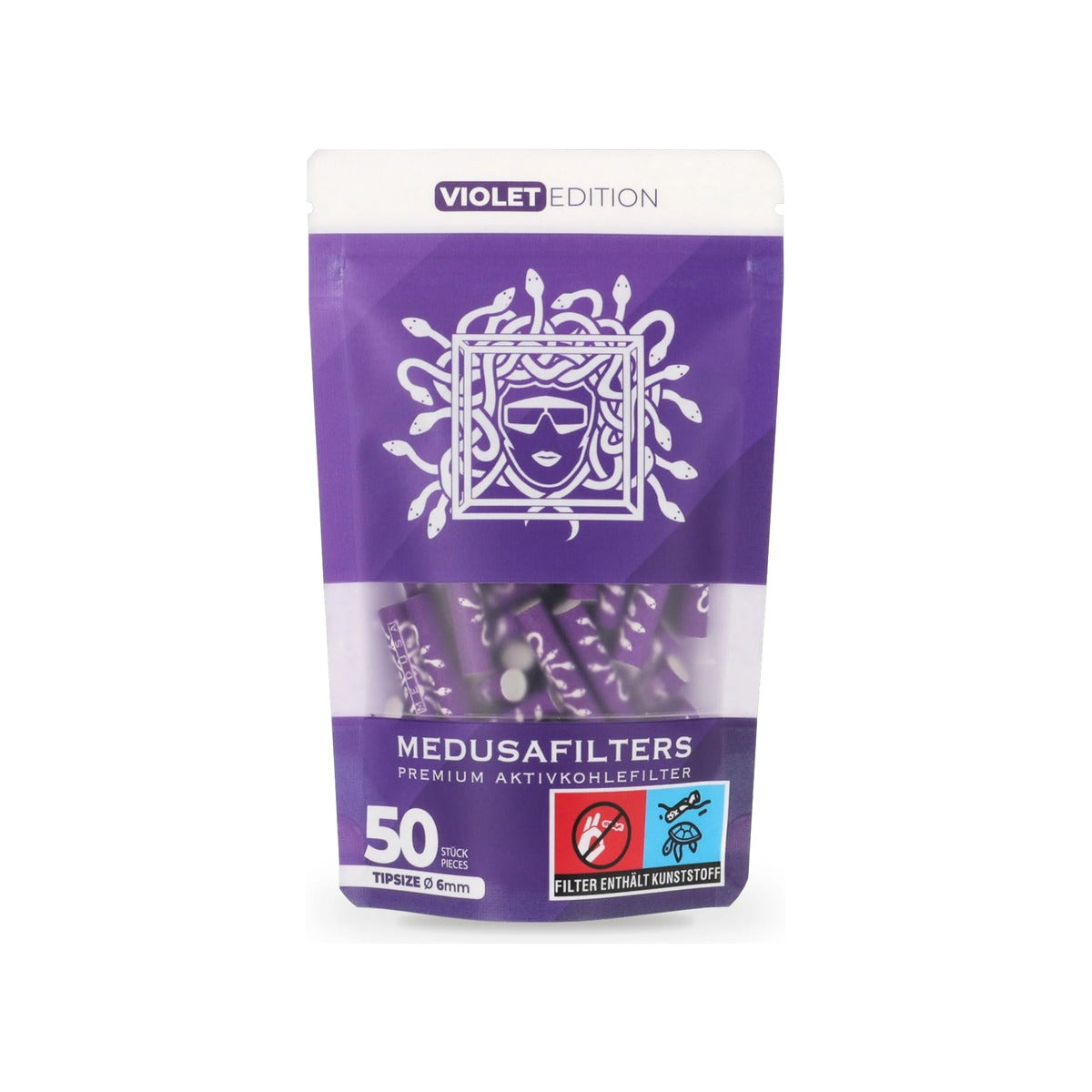 Medusa Aktivkohlefilter Ø 6 mm – 50 Stück – Violet (Pack of 50) Hauptansicht