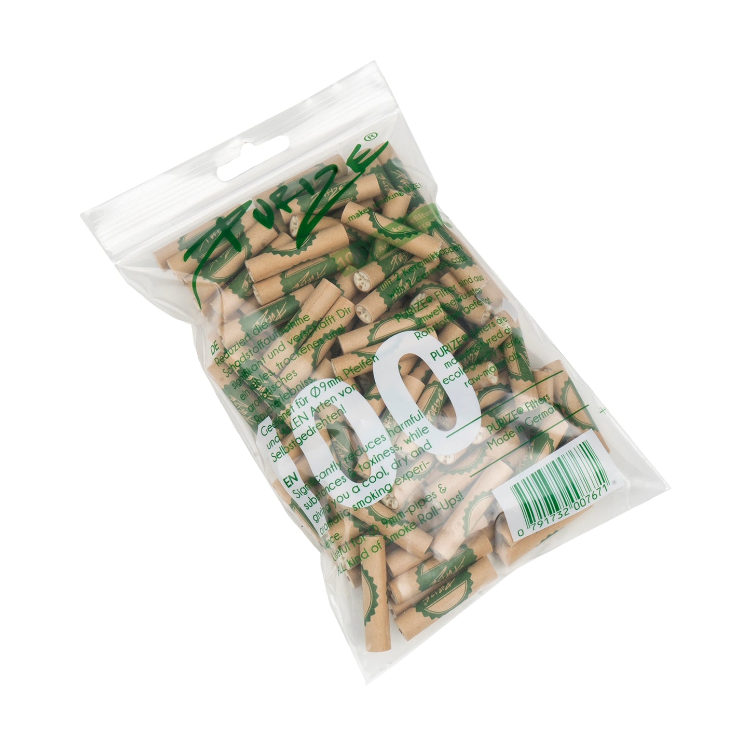 100 Stück Regular Aktivkohlefilter im Beutel Ø 9 mm