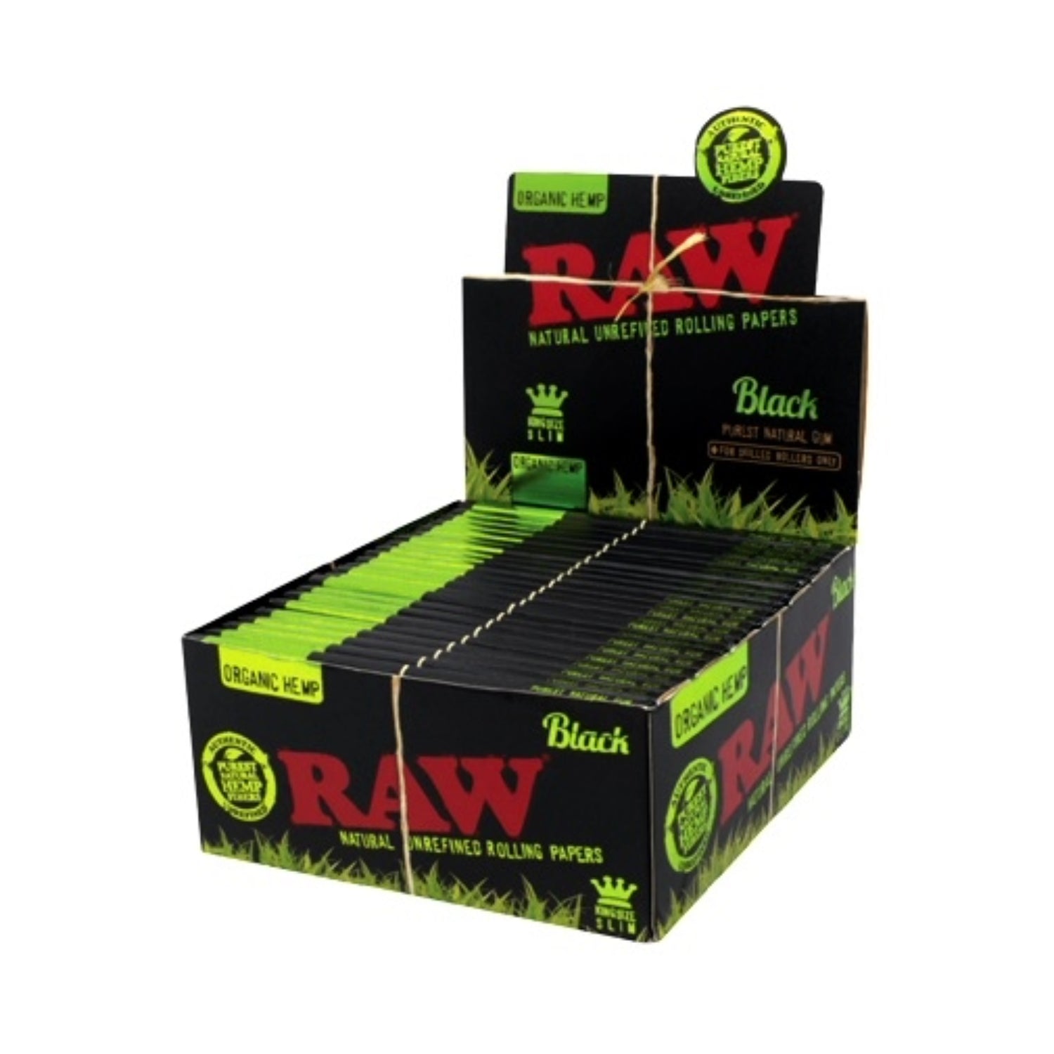 Black Organic Hemp King Size Slim Longpapes