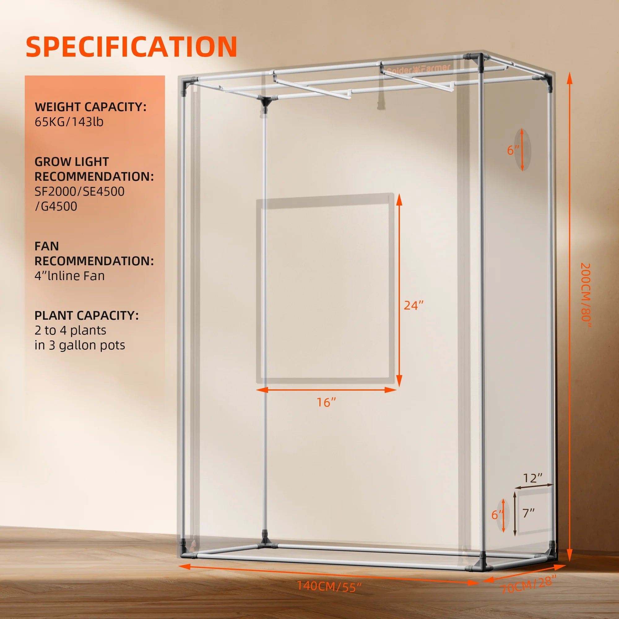 Pro Growbox (140x70x200 cm)