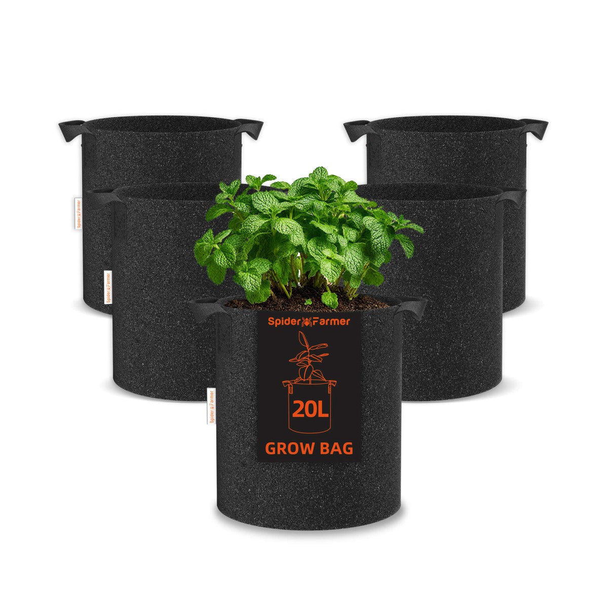 Spider Farmer G4500 Komplettset – 20-Liter-Stofftöpfe