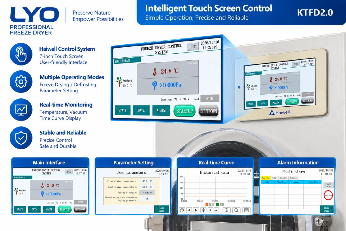 LYO XKFD-04 2.0 – Haiwell-Touchscreen und Bedienoberfläche