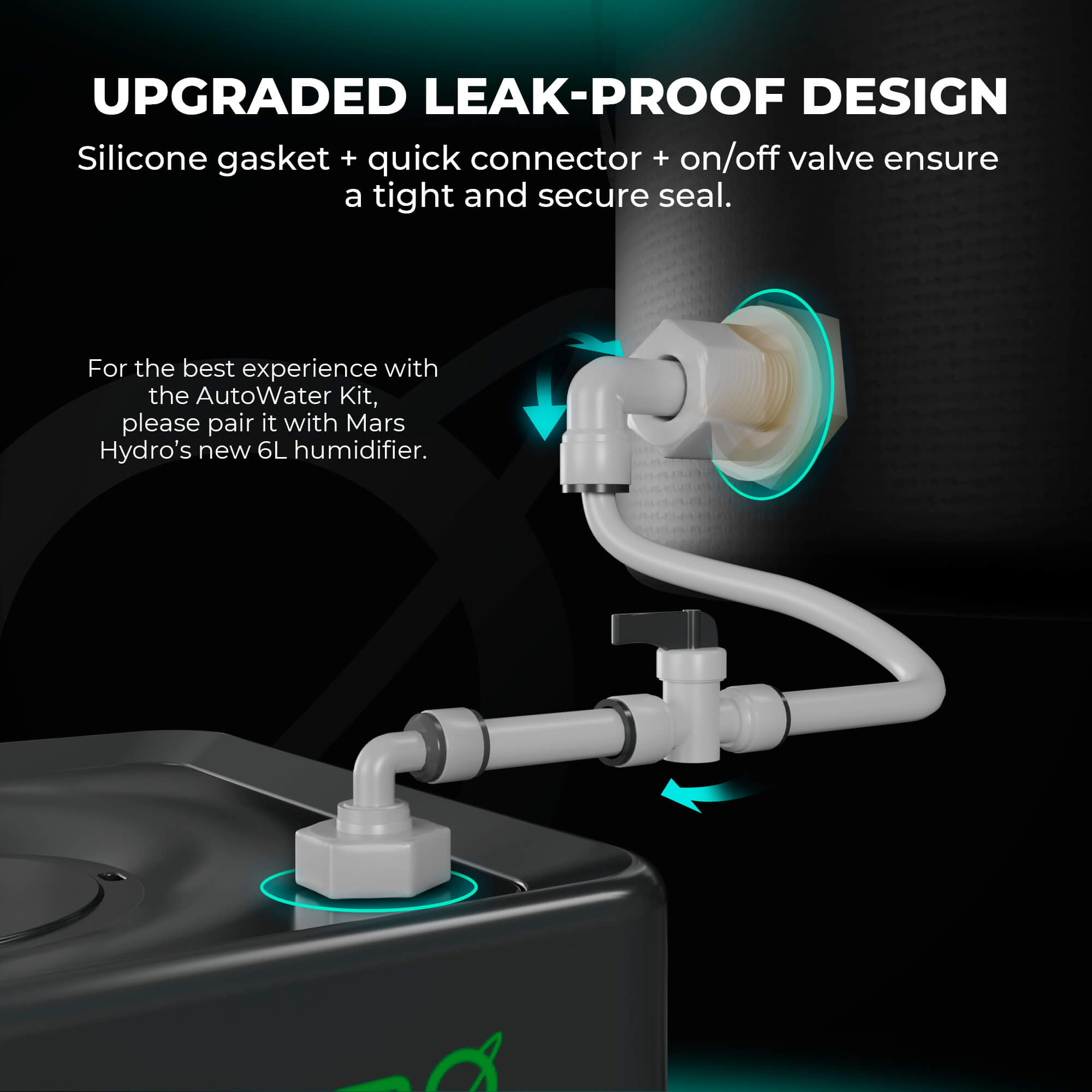 Automatisches Nachfüllsystem für Luftbefeuchter & Hydroponik mit 15 L Tank