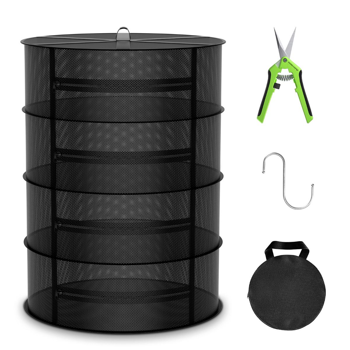 Trockennetz Ø 60 cm mit 4 oder 6 Etagen