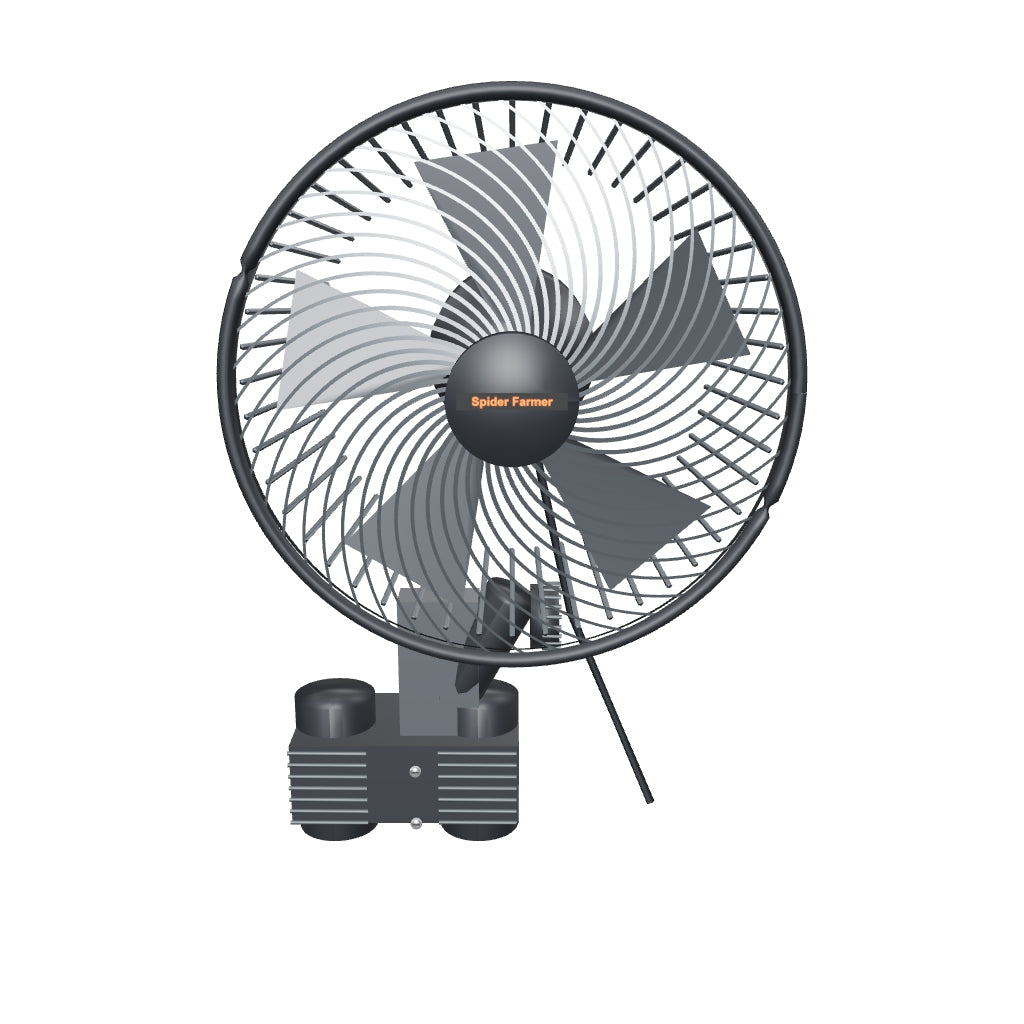 Spider Farmer Smarter Schwenkventilator mit Stangenclip Ø 15 cm 8 Watt – vollständiges 3D-Produktmodell