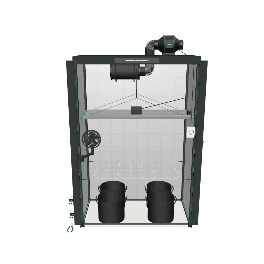 Mars Hydro Komplettset (120x60x180 cm) 320 Watt FC 4000 EVO LED – interaktives 3D-Komplettset mit enthaltenen Komponenten