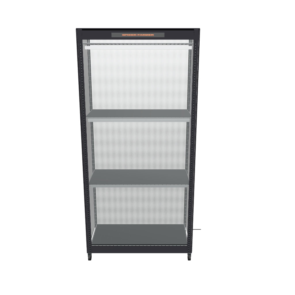 Spider Farmer Anzucht/Stecklinge Komplettset (70x35x150 cm) 108 Watt LED – interaktives 3D-Modell mit enthaltenen Komponenten