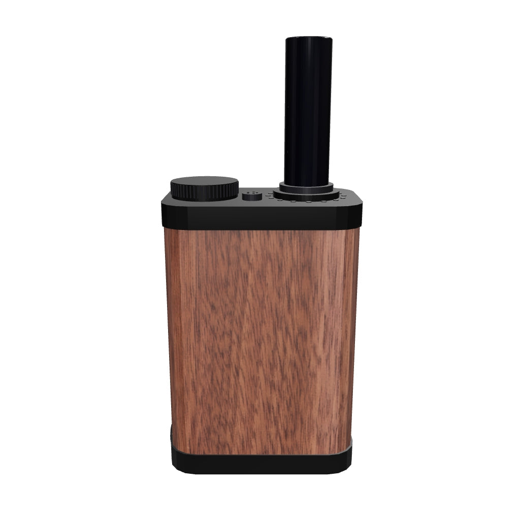 TinyMight V2 Black Walnut – 3D-Modell mit schwarzem Zirkonia-Mundstück; Zubehör nicht dargestellt