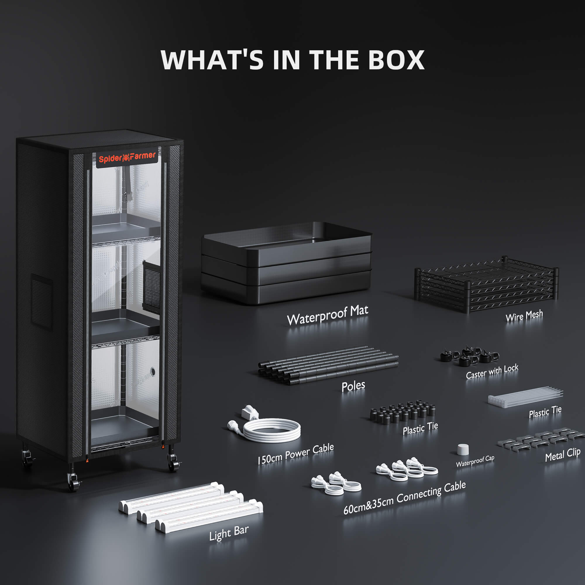 Anzucht/Stecklinge Komplettset (40x30x120 cm) 54 Watt LED