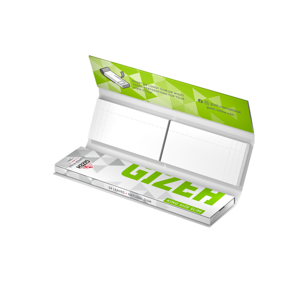 Gizeh King Size Slim Super Fine Heftchen geöffnet