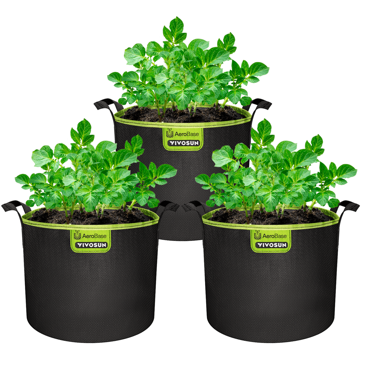 VIVOSUN AeroBase Grow Bags 12 L im 3er-Pack – Galerie 1