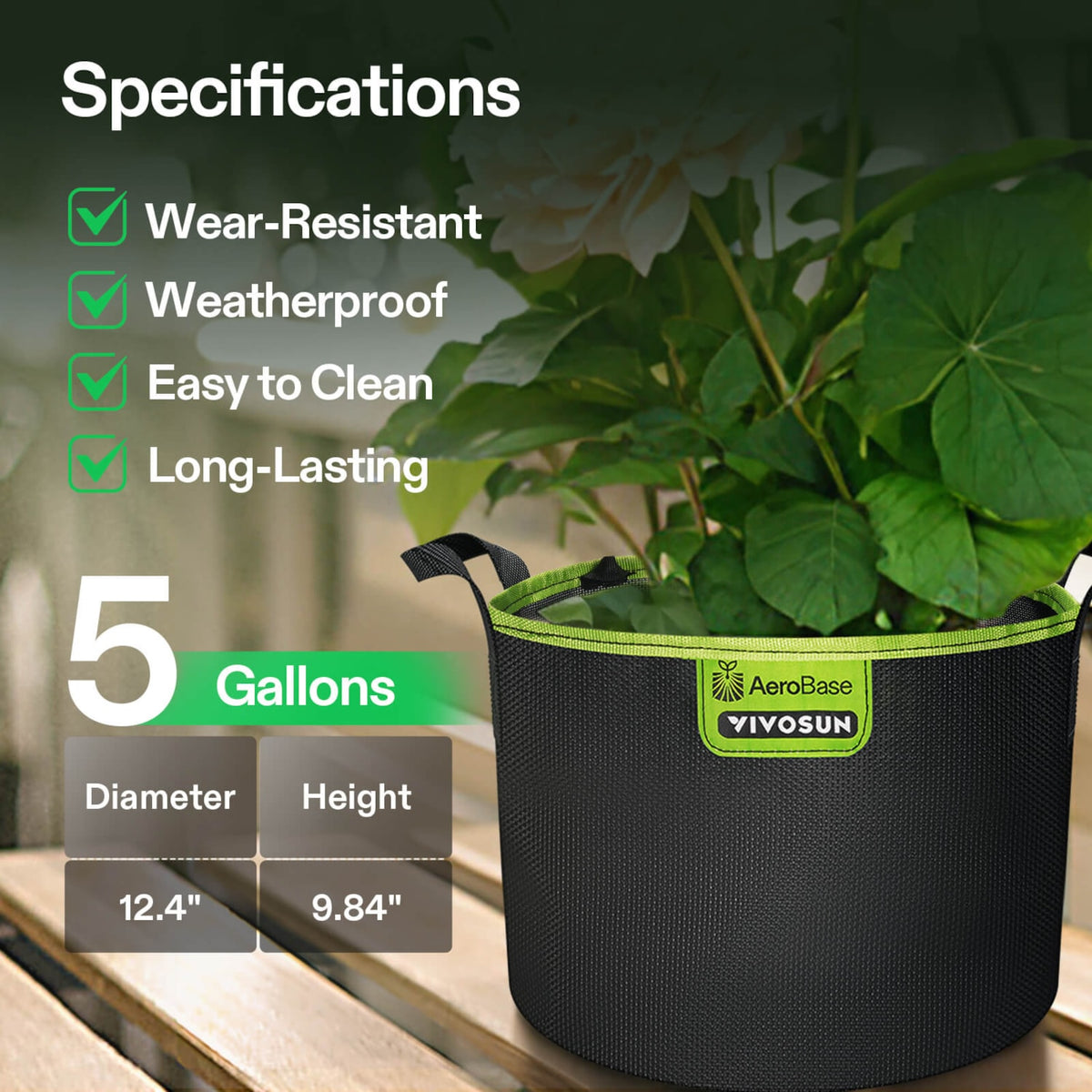 VIVOSUN AeroBase Grow Bags 20 L im 3er-Pack – Galerie 7
