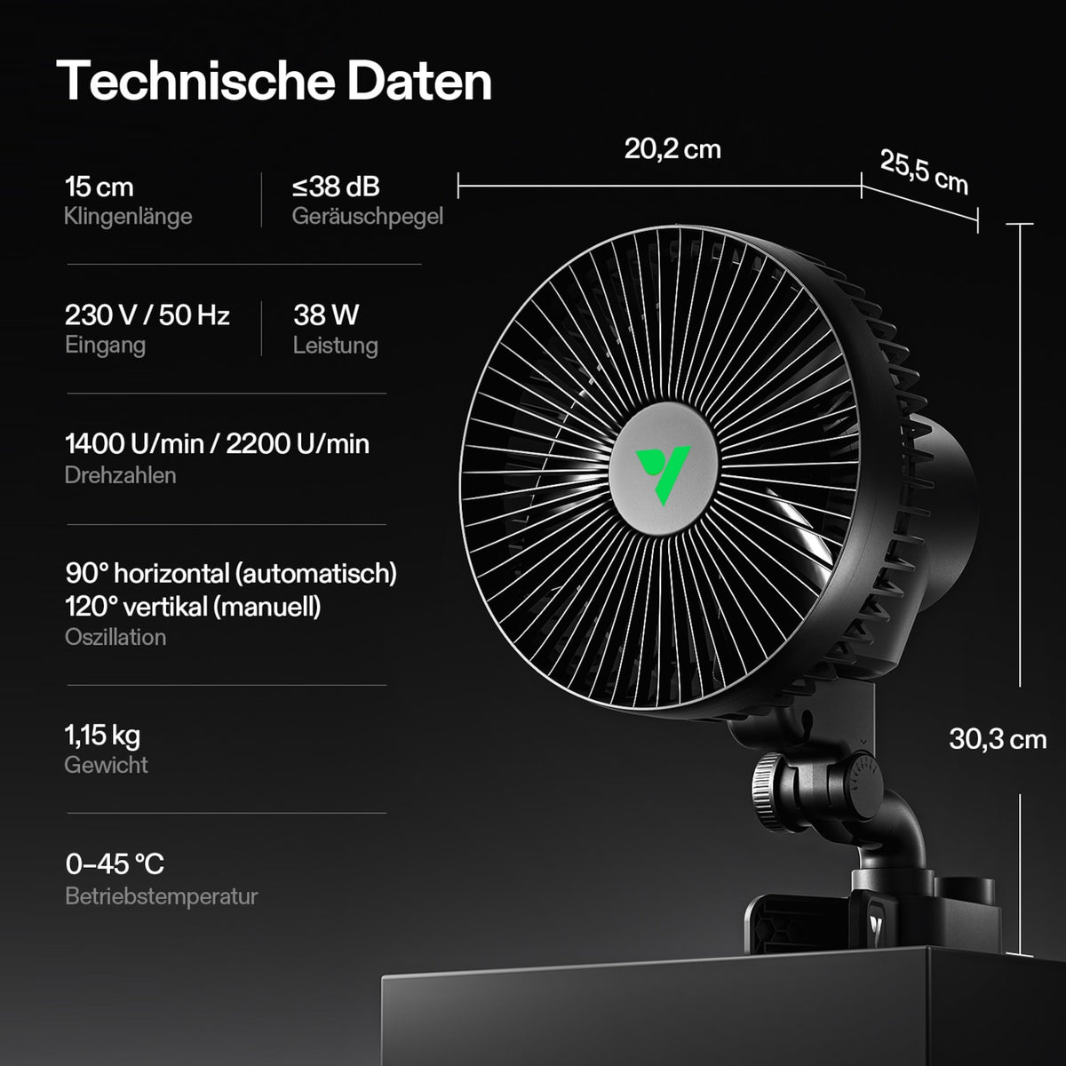 VIVOSUN AeroWave A6 Gen2 Clipventilator 150 mm – Galerie 6
