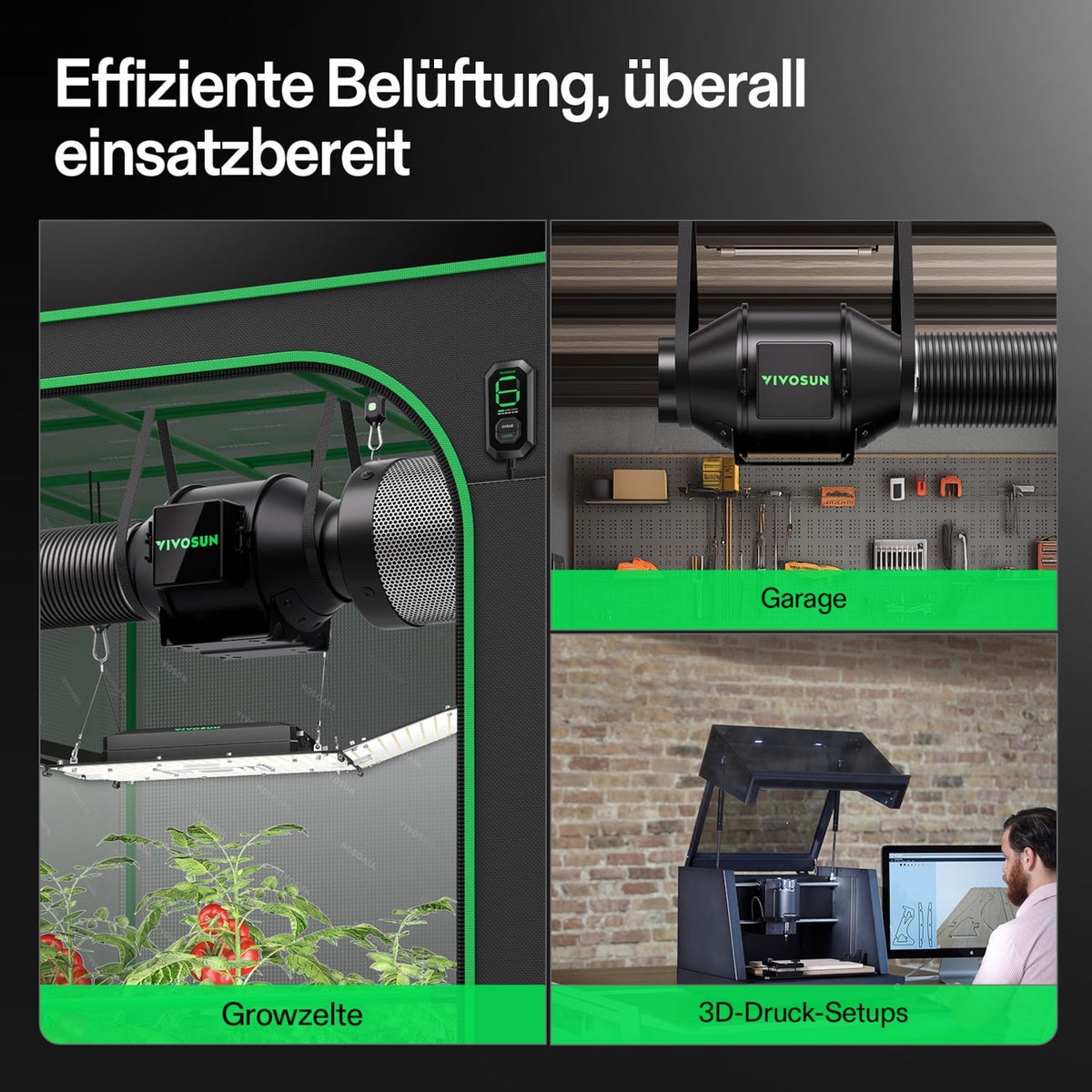 VIVOSUN AeroZesh G4 Abluftset 10 cm mit E12 – Galerie 3