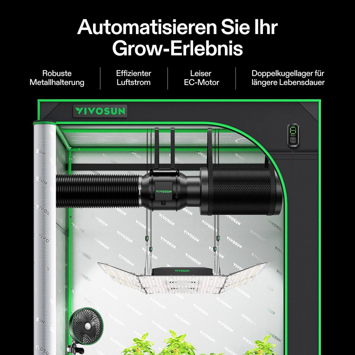 VIVOSUN AeroZesh G6 Rohrventilator 15 cm mit E12 – Galerie 2