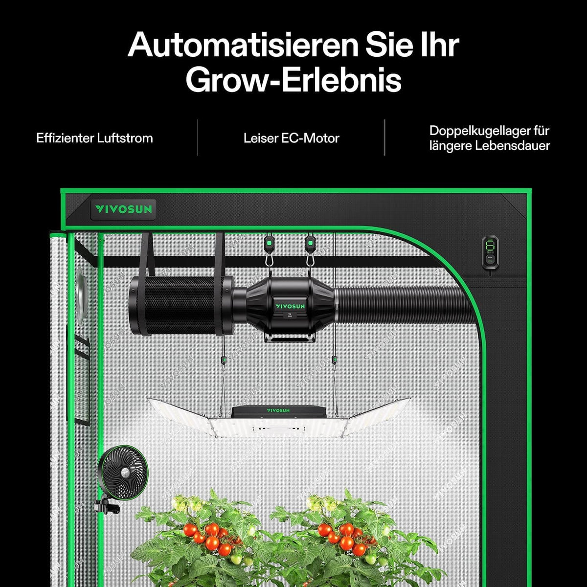 VIVOSUN AeroZesh T4 Abluftset 10 cm mit E12 – Galerie 2