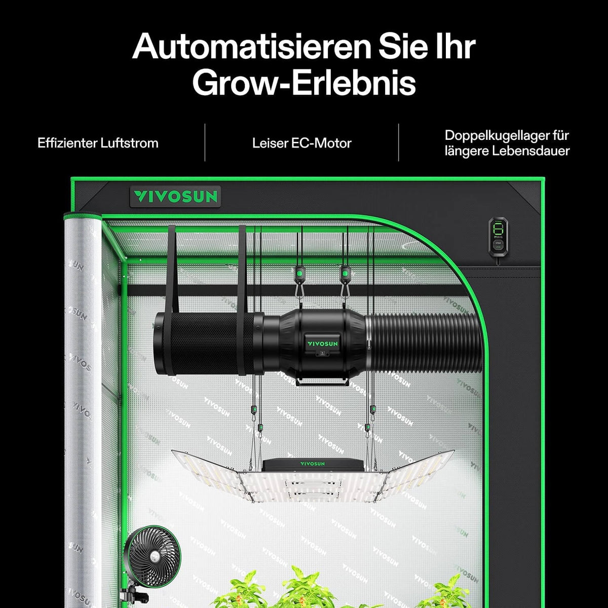 VIVOSUN AeroZesh T6 Rohrventilator 15 cm mit E12 – Galerie 2