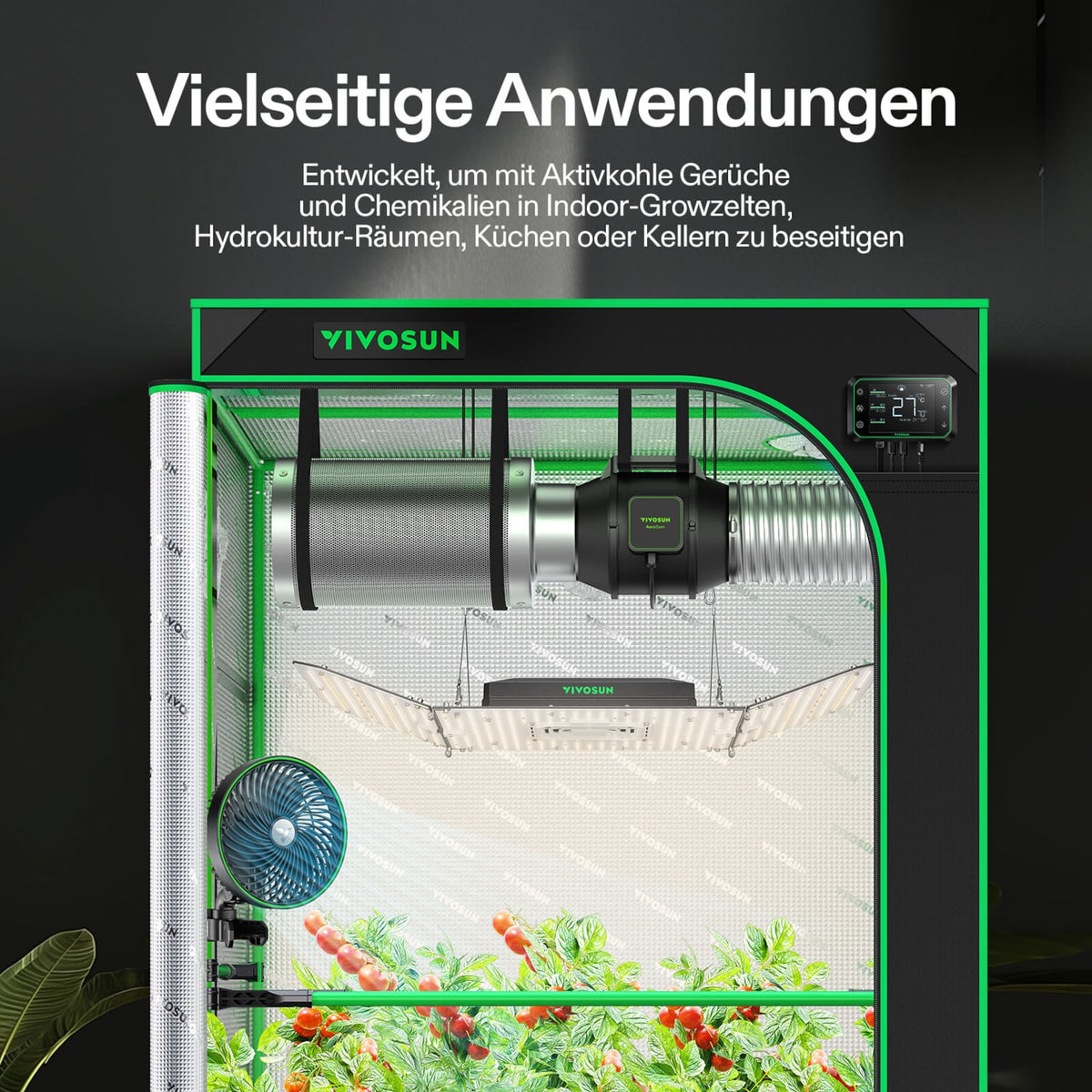VIVOSUN Aktivkohlefilter 10 cm zur Geruchskontrolle – Galerie 2