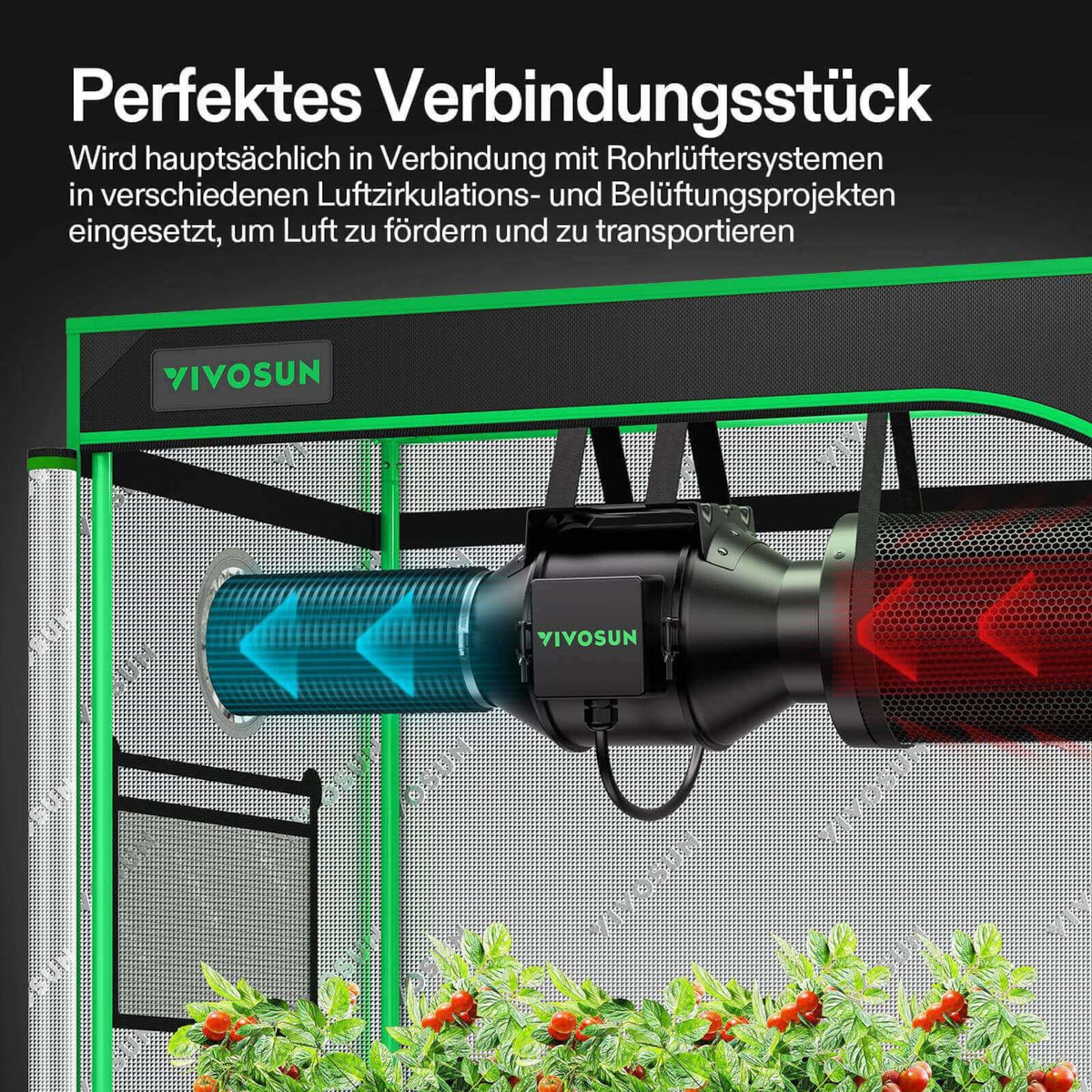 VIVOSUN Flex-Air Lüftungsrohr 15 cm × 2,4 m mit Klemmen – Galerie 2