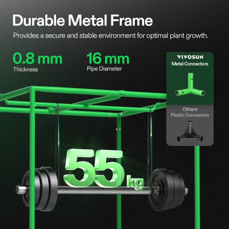 VIVOSUN S224 Growbox 60×60×120 cm – Galerie 6