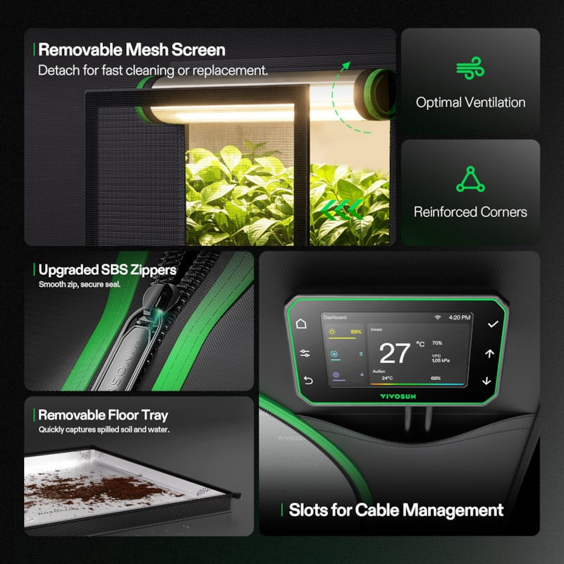 VIVOSUN S426 Growbox 120×60×180 cm – Galerie 5