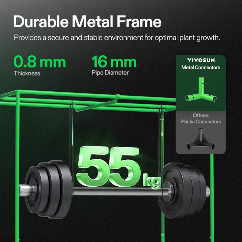 VIVOSUN S426 Growbox 120×60×180 cm – Galerie 6