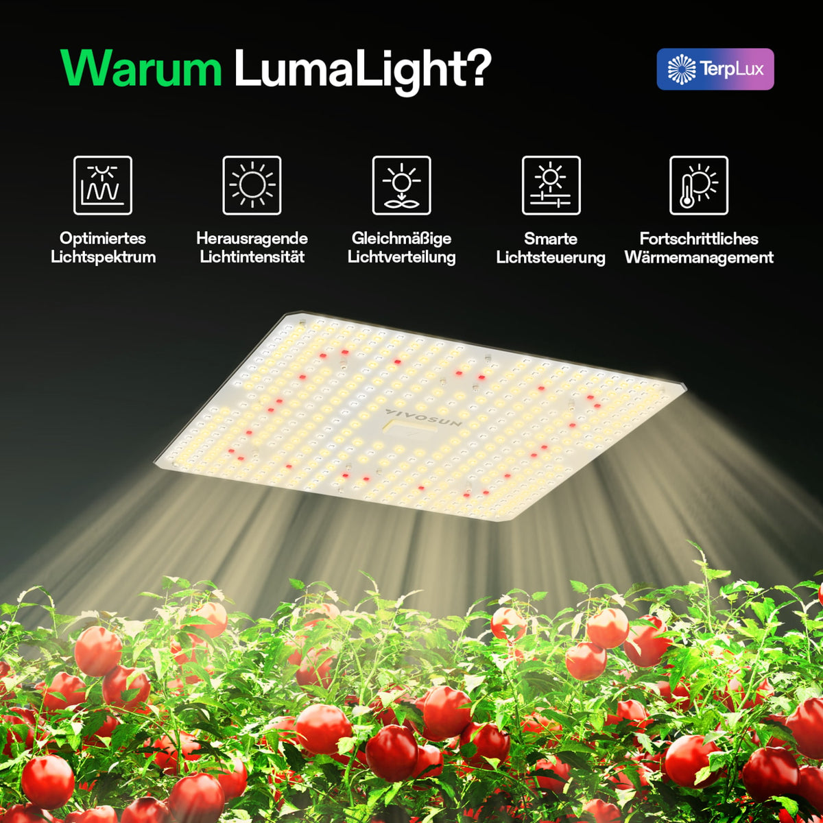 VIVOSUN LumaLight 150W LED Pflanzenlampe – Galerie 2
