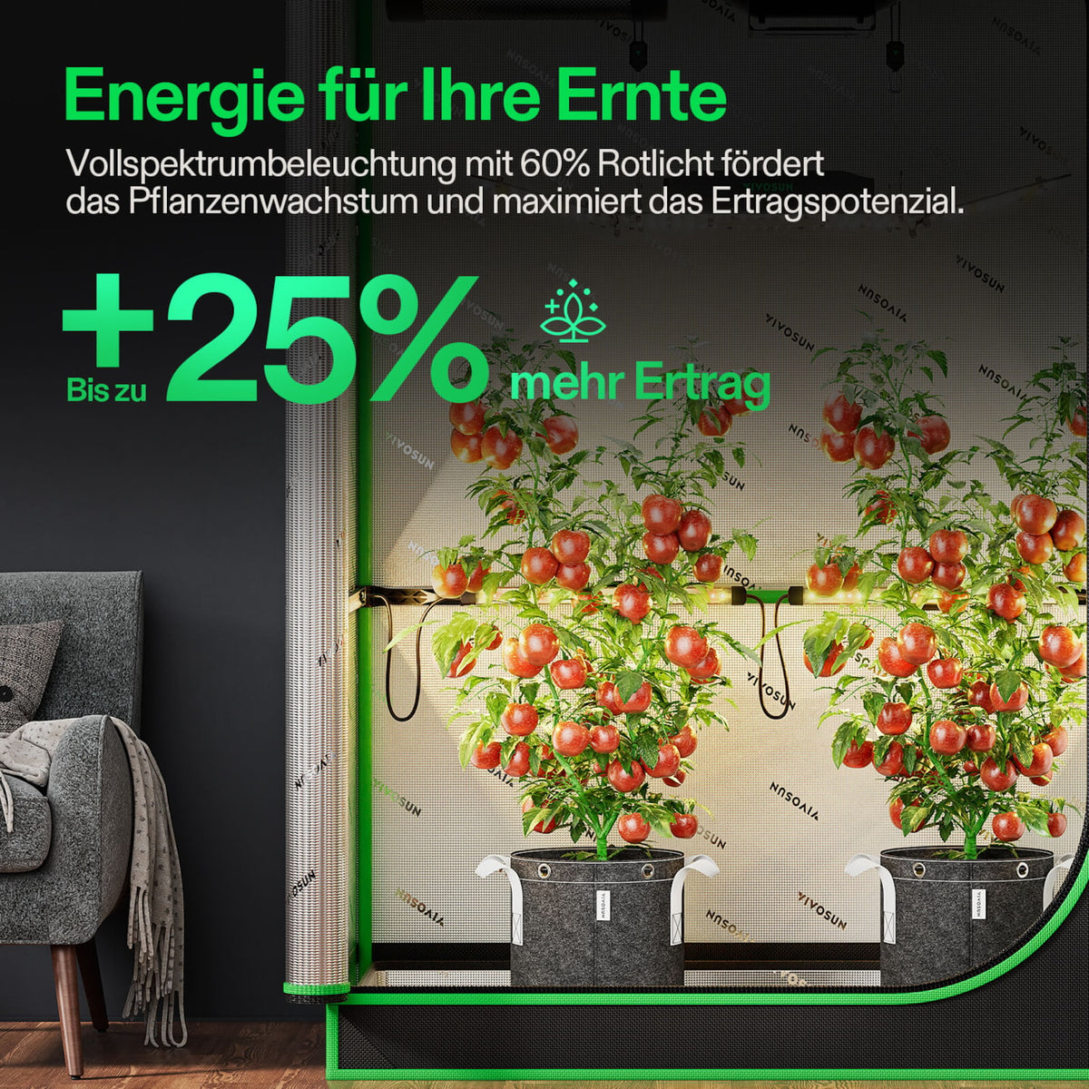 VIVOSUN LumaRay 50W LED-Lichtleisten (4er-Set) – Galerie 2